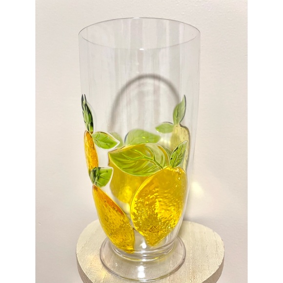 Elegant Lemon Print BPA-Free Plastic Cup | Drinkware | New - Picture 3 of 3